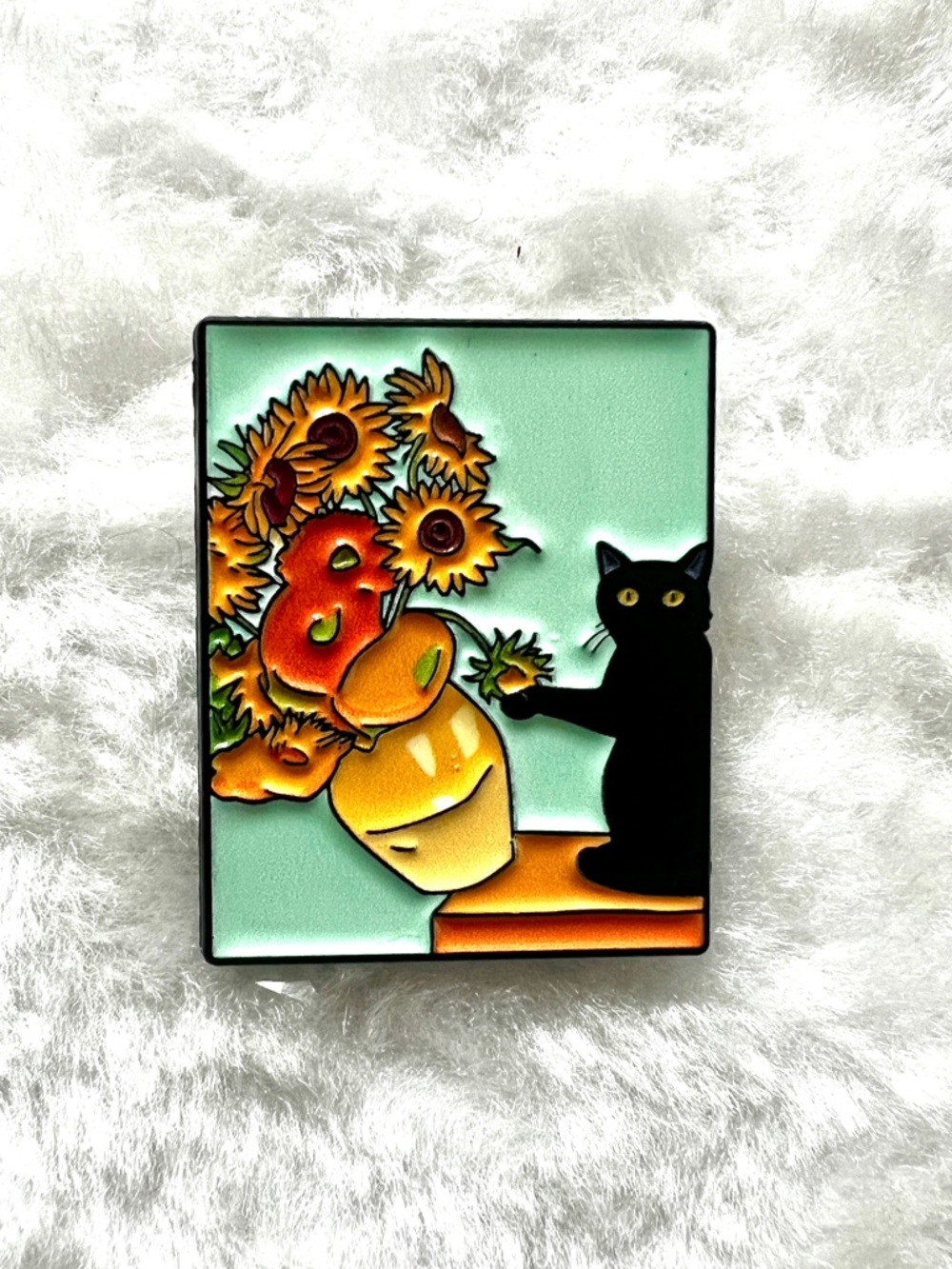 🧷🐈‍⬛ VAN GOGH KITTY - Enamel Pin - Cats/Brooch/Art/Humour/Kitten/Cat/Enamel Pins